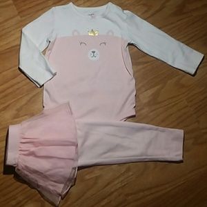 Carter's (18M) 2pc Pink Bodysuit & Pants w/skirt